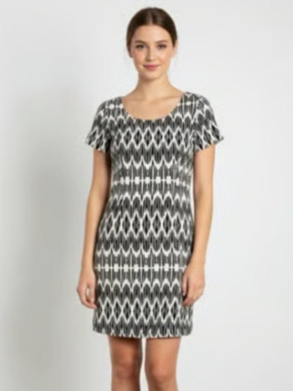 Plenty Tracy Reese | Geometric Print Short Sleeve Shift Dress | Size 14